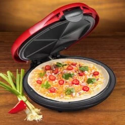 Nostalgia 900 W Red Quesadilla Maker With Extra Stuffing Latch -Tool Discount Store red nostalgia panini presses tteqm10rd 44 1000