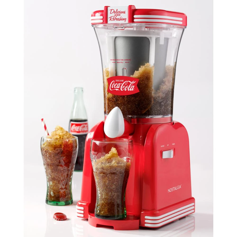 Nostalgia 32 Oz. Red Coca-Cola Slush Drink Maker With Cord Storage 4 Nostalgia 32 Oz. Red Coca-Cola Slush Drink Maker With Cord Storage - Image 2