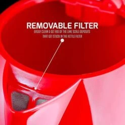 Ovente KP72R 7-Cup Red BPA Free Electric Kettle With Auto Shut-Off And Boil-Dry Protection -Tool Discount Store red ovente electric kettles kp72r 1f 1000