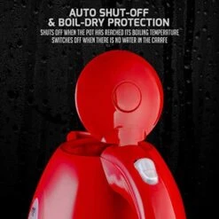 Ovente KP72R 7-Cup Red BPA Free Electric Kettle With Auto Shut-Off And Boil-Dry Protection -Tool Discount Store red ovente electric kettles kp72r 4f 1000