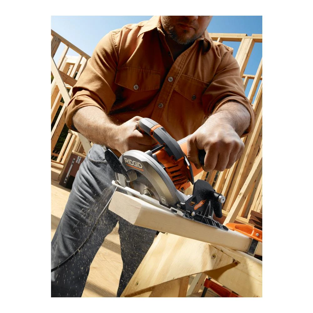 RIDGID 12 Amp Corded 6-1/2 In. Magnesium Compact Framing Circular Saw 6 RIDGID 12 Amp Corded 6-1/2 In. Magnesium Compact Framing Circular Saw - Image 4