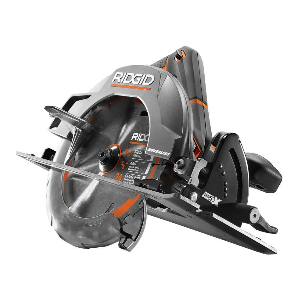 RIDGID 18-Volt Cordless Brushless 7-1/4 In. Circular Saw With 1.5 Ah Lithium-Ion Battery 6 RIDGID 18-Volt Cordless Brushless 7-1/4 In. Circular Saw With 1.5 Ah Lithium-Ion Battery - Image 4