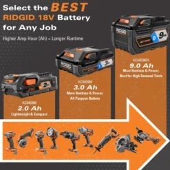 RIDGID 18V SubCompact Li-Ion Brushless 1/2 In. Drill Kit With 3/8 In. Impact Wrench, (2) 2.0 Ah Battery, Charger, And Bag 17 RIDGID 18V SubCompact Li-Ion Brushless 1/2 In. Drill Kit With 3/8 In. Impact Wrench, (2) 2.0 Ah Battery, Charger, And Bag -Tool Discount Store ridgid power drills r8701k r87207b a0 1000