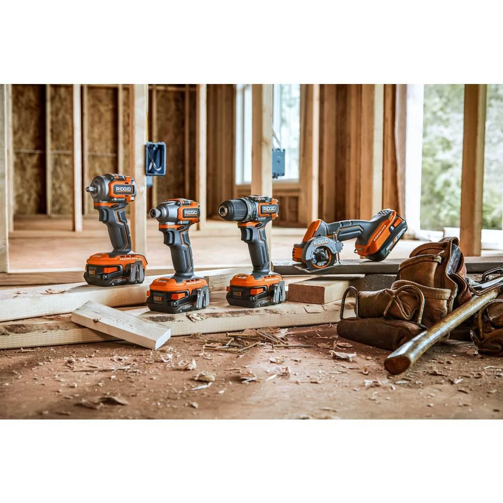 RIDGID 18V SubCompact Li-Ion Brushless 1/2 In. Drill Kit With 3/8 In. Impact Wrench, (2) 2.0 Ah Battery, Charger, And Bag 13 RIDGID 18V SubCompact Li-Ion Brushless 1/2 In. Drill Kit With 3/8 In. Impact Wrench, (2) 2.0 Ah Battery, Charger, And Bag - Image 11