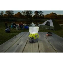 RYOBI 18-Volt ONE+ Cordless EVERCHARGE LED Area Light And Wall Mount Adaptor Charger With 2.0 Ah Battery And Charger Kit -Tool Discount Store ryobi jobsite lighting p784n p163 fa 1000