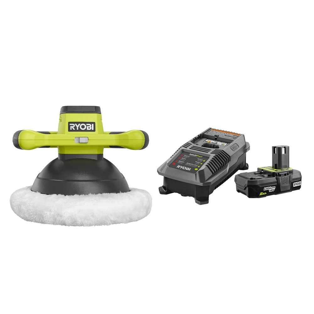 RYOBI 18-Volt ONE+ Cordless 10 In. Orbital Buffer With 2.0 Ah Battery And Charger Kit 3 RYOBI 18-Volt ONE+ Cordless 10 In. Orbital Buffer With 2.0 Ah Battery And Charger Kit