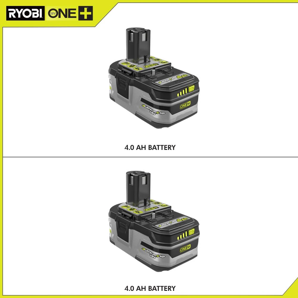 RYOBI 18-Volt ONE+ Lithium-Ion 4.0 Ah LITHIUM+ HP High Capacity Battery 2-Pack 4 RYOBI 18-Volt ONE+ Lithium-Ion 4.0 Ah LITHIUM+ HP High Capacity Battery 2-Pack - Image 2