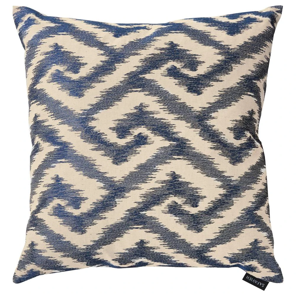 Safavieh Teddy Blue Geometric Down Alternative 18 In. X 18 In. Throw Pillow (Set Of 2) 6 Safavieh Teddy Blue Geometric Down Alternative 18 In. X 18 In. Throw Pillow (Set Of 2) - Image 4