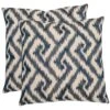 Safavieh Teddy Blue Geometric Down Alternative 18 In. X 18 In. Throw Pillow (Set Of 2) 2 Safavieh Teddy Blue Geometric Down Alternative 18 In. X 18 In. Throw Pillow (Set Of 2) -Tool Discount Store safavieh throw pillows pil915a 1818 set2 64 1000