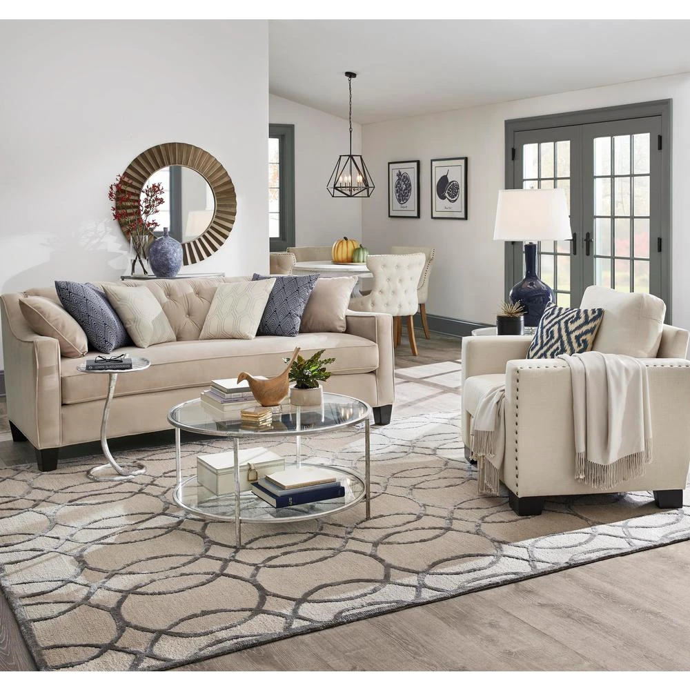 Safavieh Teddy Blue Geometric Down Alternative 18 In. X 18 In. Throw Pillow (Set Of 2) 4 Safavieh Teddy Blue Geometric Down Alternative 18 In. X 18 In. Throw Pillow (Set Of 2) - Image 2