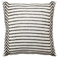 Safavieh Emilia Cream Striped Down Alternative 18 In. X 18 In. Throw Pillow