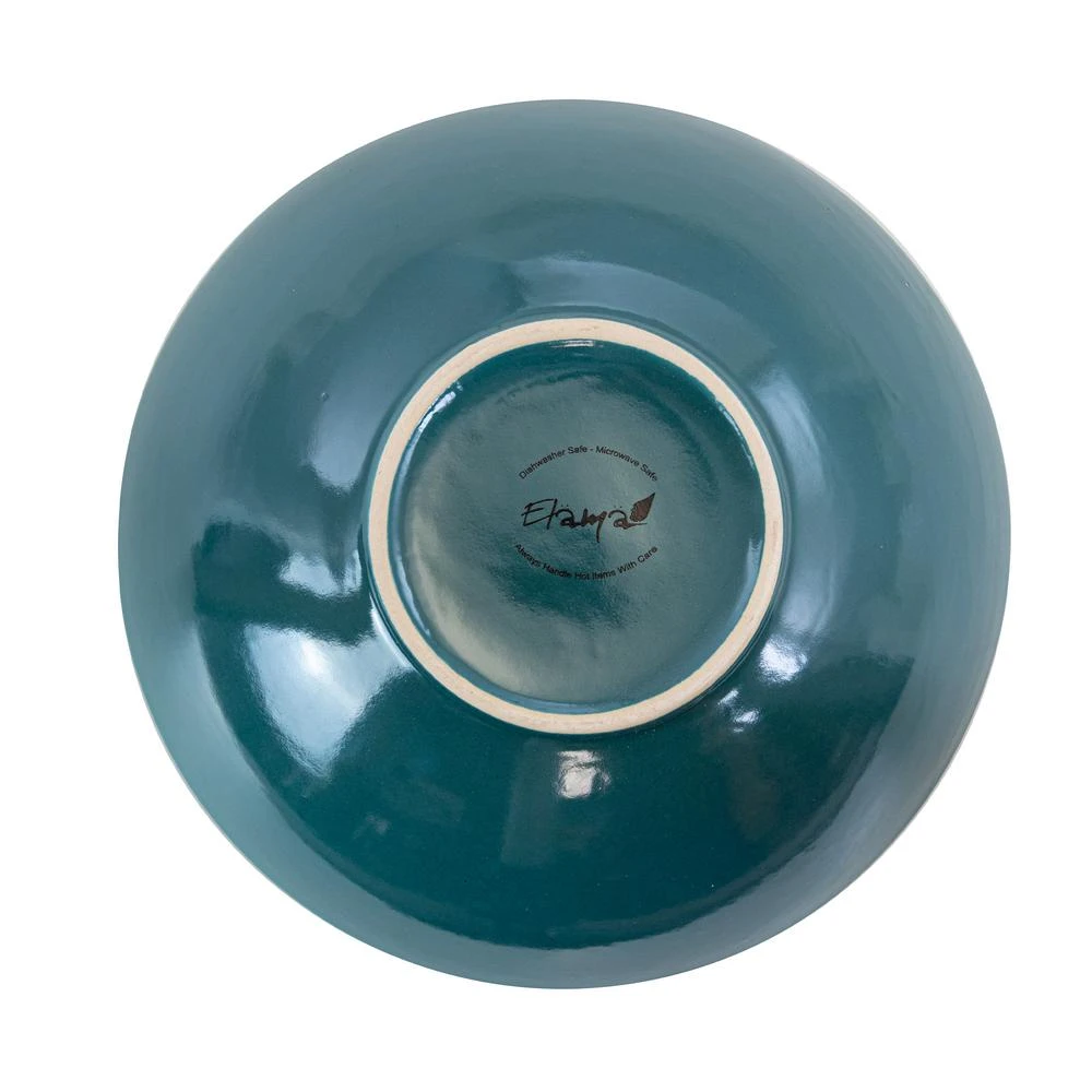 Elama 16-Piece Modern Sea Green Stoneware Dinnerware Set (Service For 4) 4 Elama 16-Piece Modern Sea Green Stoneware Dinnerware Set (Service For 4) - Image 2