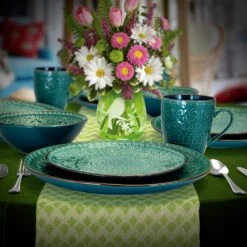 Elama 16-Piece Modern Sea Green Stoneware Dinnerware Set (Service For 4) 19 Elama 16-Piece Modern Sea Green Stoneware Dinnerware Set (Service For 4) -Tool Discount Store sea green elama dinnerware sets 985112660m 31 1000