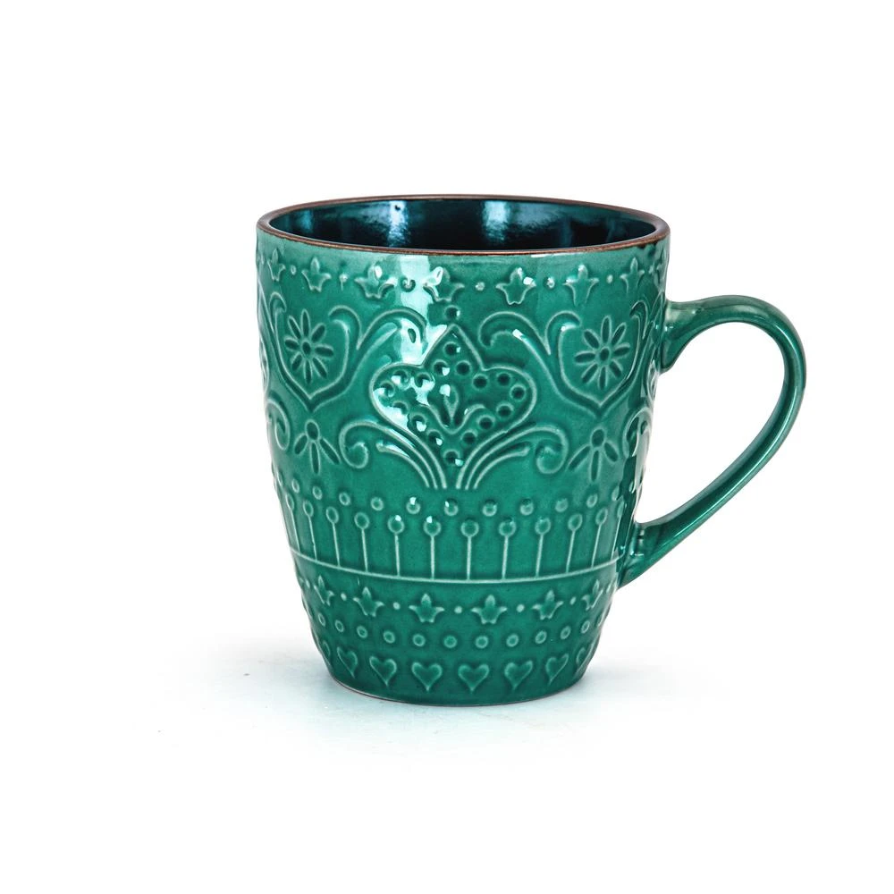 Elama 16-Piece Modern Sea Green Stoneware Dinnerware Set (Service For 4) 9 Elama 16-Piece Modern Sea Green Stoneware Dinnerware Set (Service For 4) - Image 7