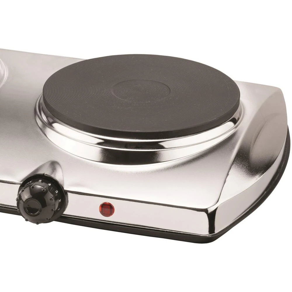 Brentwood Appliances 1440W 2-Burner 7.5 In. Silver Electric Hot Plate 5 Brentwood Appliances 1440W 2-Burner 7.5 In. Silver Electric Hot Plate - Image 3