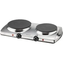 Brentwood Appliances 1440W 2-Burner 7.5 In. Silver Electric Hot Plate