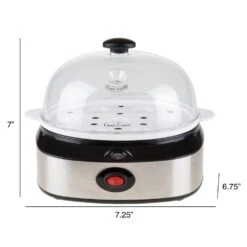 Classic Cuisine 7-Egg Silver Egg Cooker With Automatic Shut-off 10 Classic Cuisine 7-Egg Silver Egg Cooker With Automatic Shut-off -Tool Discount Store silver classic cuisine egg cookers m031027 1f 1000