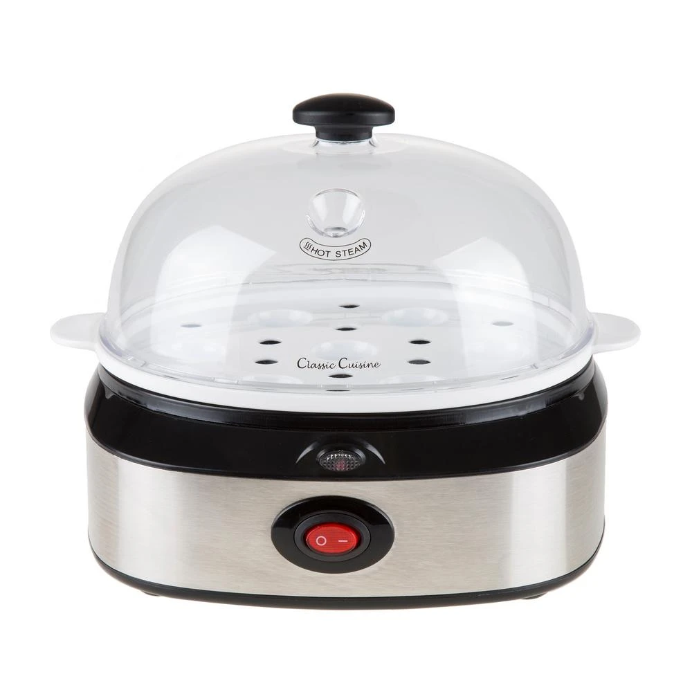 Classic Cuisine 7-Egg Silver Egg Cooker With Automatic Shut-off 3 Classic Cuisine 7-Egg Silver Egg Cooker With Automatic Shut-off