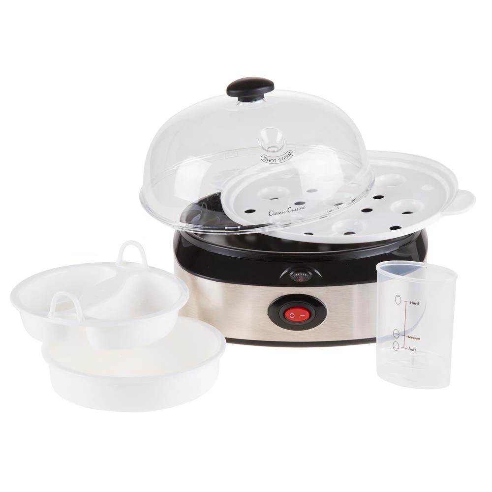 Classic Cuisine 7-Egg Silver Egg Cooker With Automatic Shut-off 4 Classic Cuisine 7-Egg Silver Egg Cooker With Automatic Shut-off - Image 2