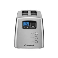Cuisinart Touch To Toast 2-Slice Silver Wide Slot Toaster With Crumb Tray