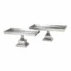 IMAX Alston Rectangle Pedestal Trays (Set Of 2) 1 IMAX Alston Rectangle Pedestal Trays (Set Of 2) -Tool Discount Store silver imax decorative trays 61415 2 64 1000