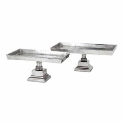 IMAX Alston Rectangle Pedestal Trays (Set Of 2)