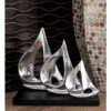 LITTON LANE 9 In. Stylized Sailboats Decorative Sculpture In Polished Silver -Tool Discount Store silver litton lane sculptures 26915 64 1000