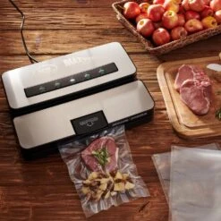 LEM Stainless Steel Vacuum Sealer With Bag Cutter And Holder -Tool Discount Store silver stainless steels lem food vacuum sealers 1393 31 1000