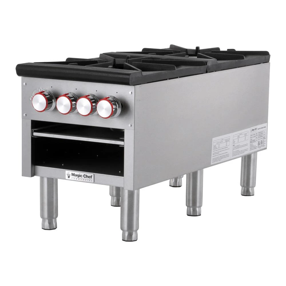 Magic Chef Commercial Double Stock Pot Countertop Gas Cooktop 4 Magic Chef Commercial Double Stock Pot Countertop Gas Cooktop - Image 2
