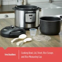 Black & Decker BLACK+DECKER 6 Qt. Stainless Steel Electric Pressure Cooker With Non-Stick Metal Insert 14 Black & Decker BLACK+DECKER 6 Qt. Stainless Steel Electric Pressure Cooker With Non-Stick Metal Insert -Tool Discount Store stainless steel black decker electric pressure cookers pr100 1f 1000