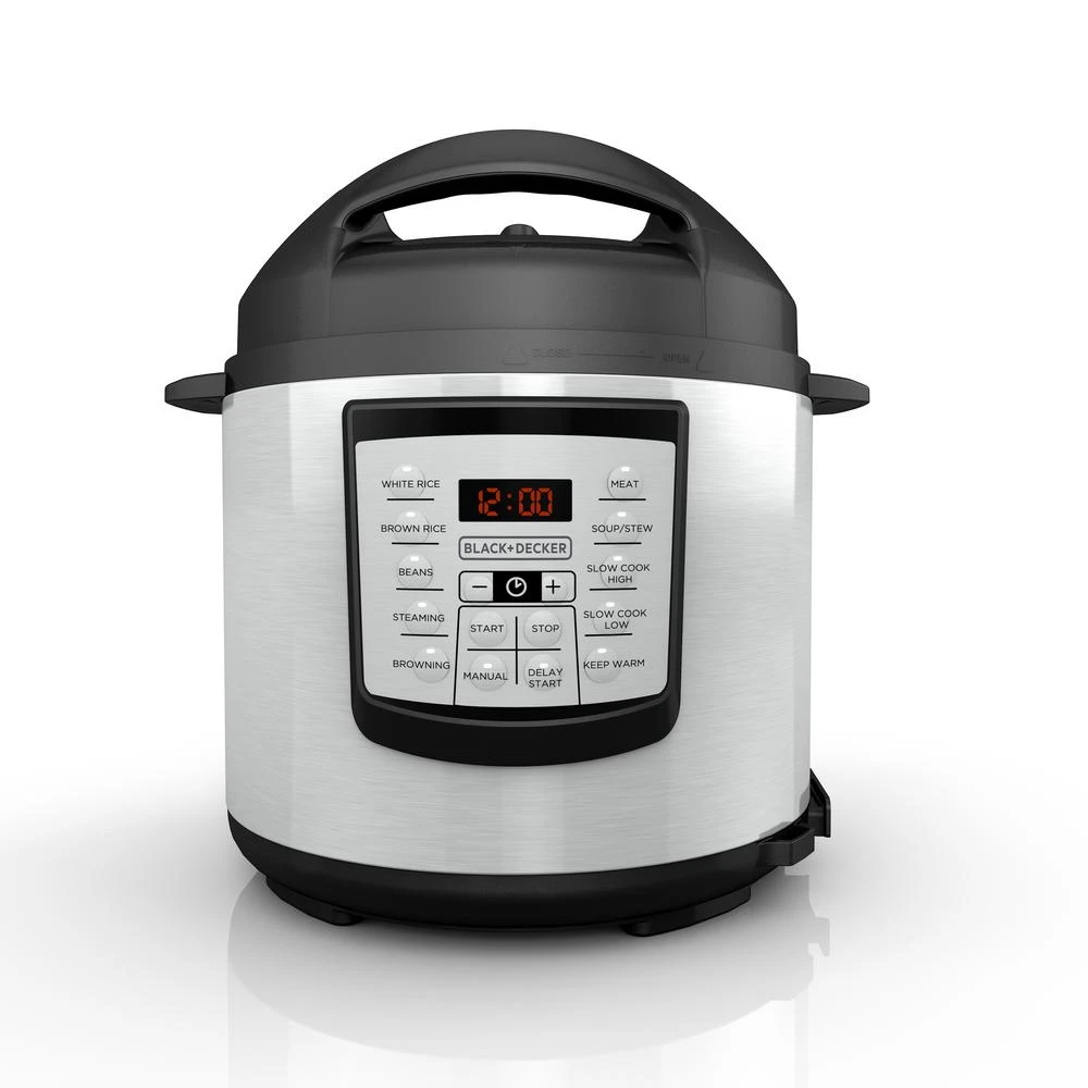 Black & Decker BLACK+DECKER 6 Qt. Stainless Steel Electric Pressure Cooker With Non-Stick Metal Insert 3 Black & Decker BLACK+DECKER 6 Qt. Stainless Steel Electric Pressure Cooker With Non-Stick Metal Insert