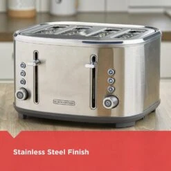 Black & Decker BLACK+DECKER 4-Slice Stainless Steel Extra-Wide Slot Toaster With Crumb Tray 14 Black & Decker BLACK+DECKER 4-Slice Stainless Steel Extra-Wide Slot Toaster With Crumb Tray -Tool Discount Store stainless steel black decker pop up toasters tr4300ssd 1f 1000