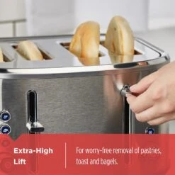 Black & Decker BLACK+DECKER 4-Slice Stainless Steel Extra-Wide Slot Toaster With Crumb Tray 13 Black & Decker BLACK+DECKER 4-Slice Stainless Steel Extra-Wide Slot Toaster With Crumb Tray -Tool Discount Store stainless steel black decker pop up toasters tr4300ssd 4f 1000