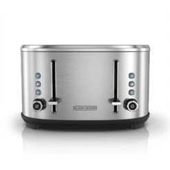 Black & Decker BLACK+DECKER 4-Slice Stainless Steel Extra-Wide Slot Toaster With Crumb Tray