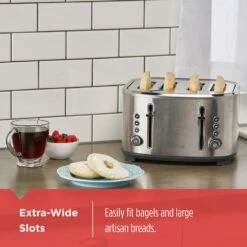 Black & Decker BLACK+DECKER 4-Slice Stainless Steel Extra-Wide Slot Toaster With Crumb Tray 16 Black & Decker BLACK+DECKER 4-Slice Stainless Steel Extra-Wide Slot Toaster With Crumb Tray -Tool Discount Store stainless steel black decker pop up toasters tr4300ssd fa 1000