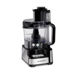Hamilton Beach Stack And Snap 12-Cup 3-Speed Stainless Steel And Black Food Processor