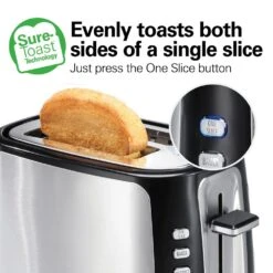 Hamilton Beach Sure Toast 800 W 2-Slice Stainless Steel Wide Slot Toaster 12 Hamilton Beach Sure Toast 800 W 2-Slice Stainless Steel Wide Slot Toaster -Tool Discount Store stainless steel hamilton beach pop up toasters 22820 4f 1000
