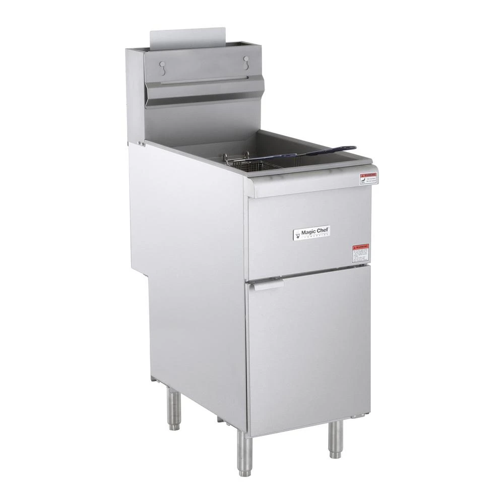 Magic Chef 20.80 Qt. 40 Lbs. Stainless Steel Natural Gas Commercial Fryer 5 Magic Chef 20.80 Qt. 40 Lbs. Stainless Steel Natural Gas Commercial Fryer - Image 3