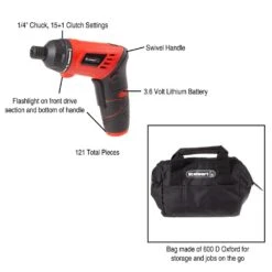 Stalwart 3.6-Volt Lithium-Ion Cordless 1/4 In. Electric Screwdriver (121-Piece) -Tool Discount Store stalwart electric screwdrivers hw5500039 4f 1000