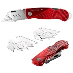 Stalwart Retractable Aluminum Utility Knife Set With 10 Replacement Blades (2-Pack)