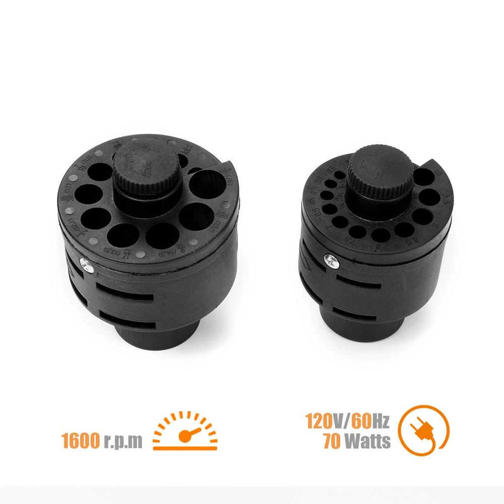 Stark 4.75 In. Drill Bit Sharpener With Dual Heads (9/64 In. To 25/64 In. And 5/16 In. To 5/8 In. Sharpening Size) 8 Stark 4.75 In. Drill Bit Sharpener With Dual Heads (9/64 In. To 25/64 In. And 5/16 In. To 5/8 In. Sharpening Size) - Image 6