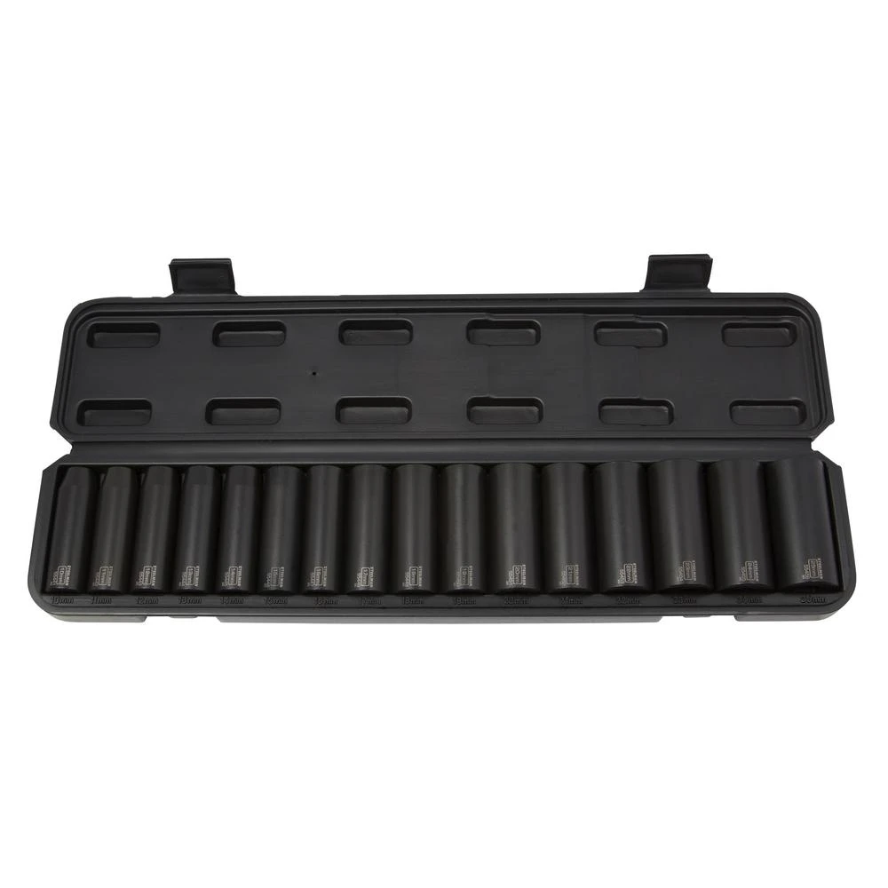 Steelman 1/2 In. Drive Metric 6-Point Deep Impact Socket Set (16-Piece) 5 Steelman 1/2 In. Drive Metric 6-Point Deep Impact Socket Set (16-Piece) - Image 3