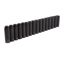 Steelman 1/2 In. Drive Metric 6-Point Deep Impact Socket Set (16-Piece)