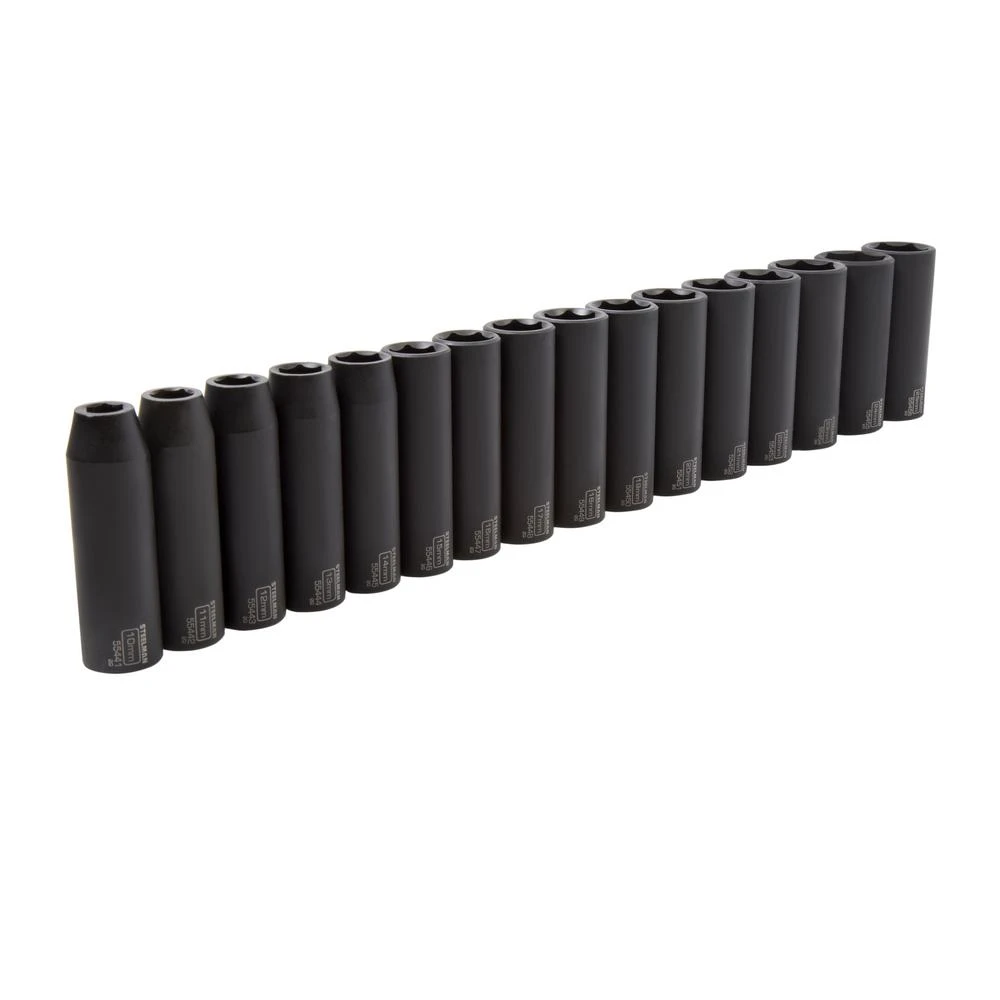 Steelman 1/2 In. Drive Metric 6-Point Deep Impact Socket Set (16-Piece) 3 Steelman 1/2 In. Drive Metric 6-Point Deep Impact Socket Set (16-Piece)
