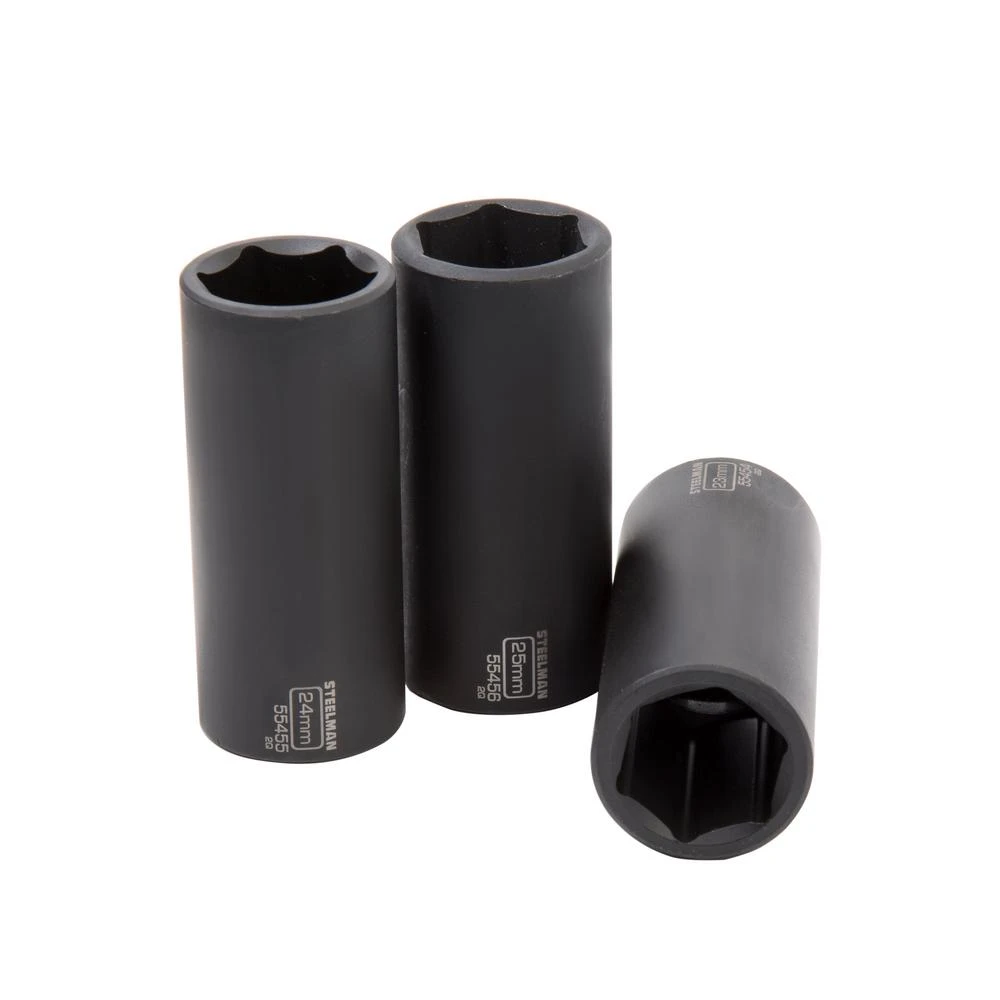 Steelman 1/2 In. Drive Metric 6-Point Deep Impact Socket Set (16-Piece) 4 Steelman 1/2 In. Drive Metric 6-Point Deep Impact Socket Set (16-Piece) - Image 2