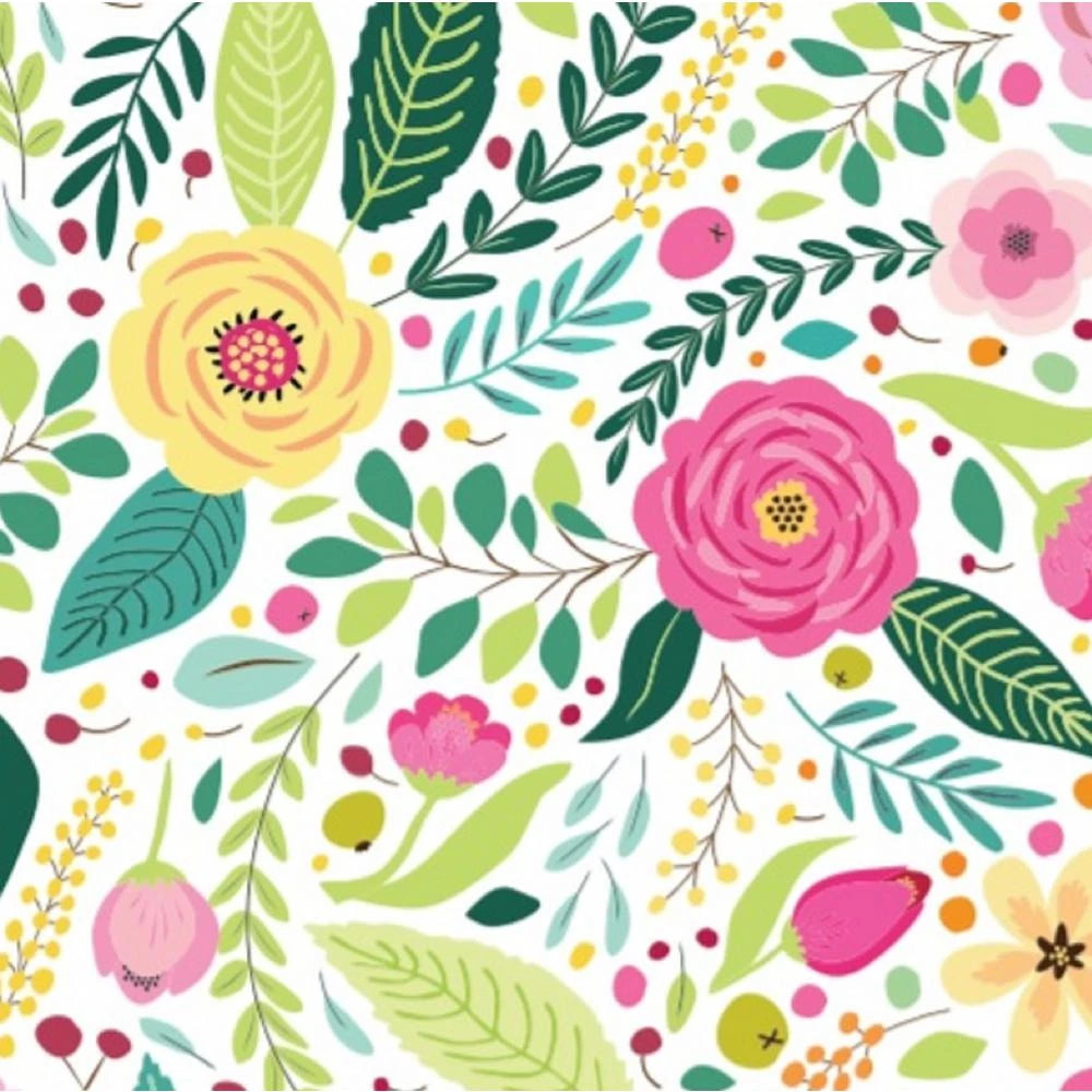 Sugar Plum Party Lunch Napkin Spring Blossoms (32-Piece) 4 Sugar Plum Party Lunch Napkin Spring Blossoms (32-Piece) - Image 2