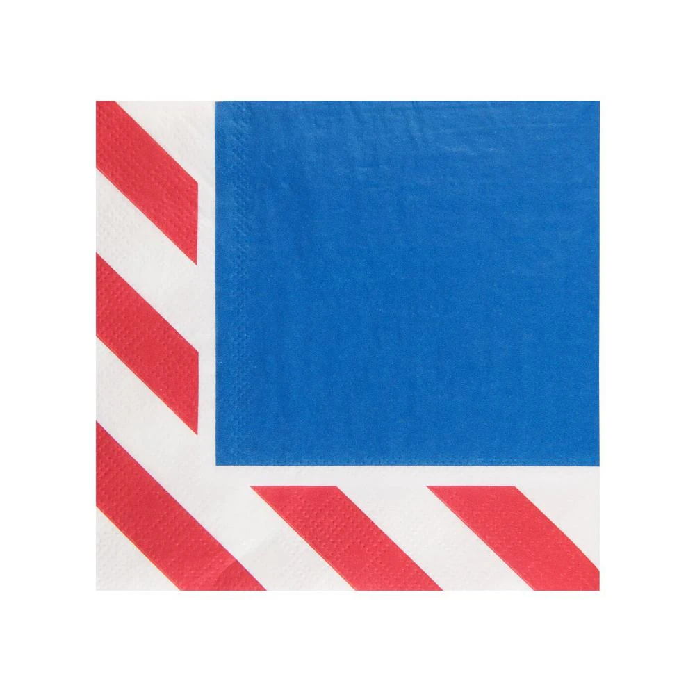 Sugar Plum Party 32-Piece Blue, White And Red Assorted Disposable Cocktail Paper Napkin 3 Sugar Plum Party 32-Piece Blue, White And Red Assorted Disposable Cocktail Paper Napkin