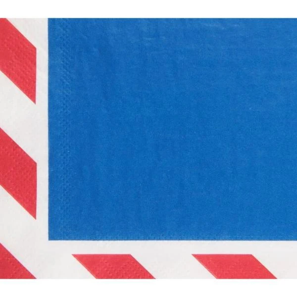 Sugar Plum Party 32-Piece Blue, White And Red Assorted Disposable Cocktail Paper Napkin 4 Sugar Plum Party 32-Piece Blue, White And Red Assorted Disposable Cocktail Paper Napkin - Image 2