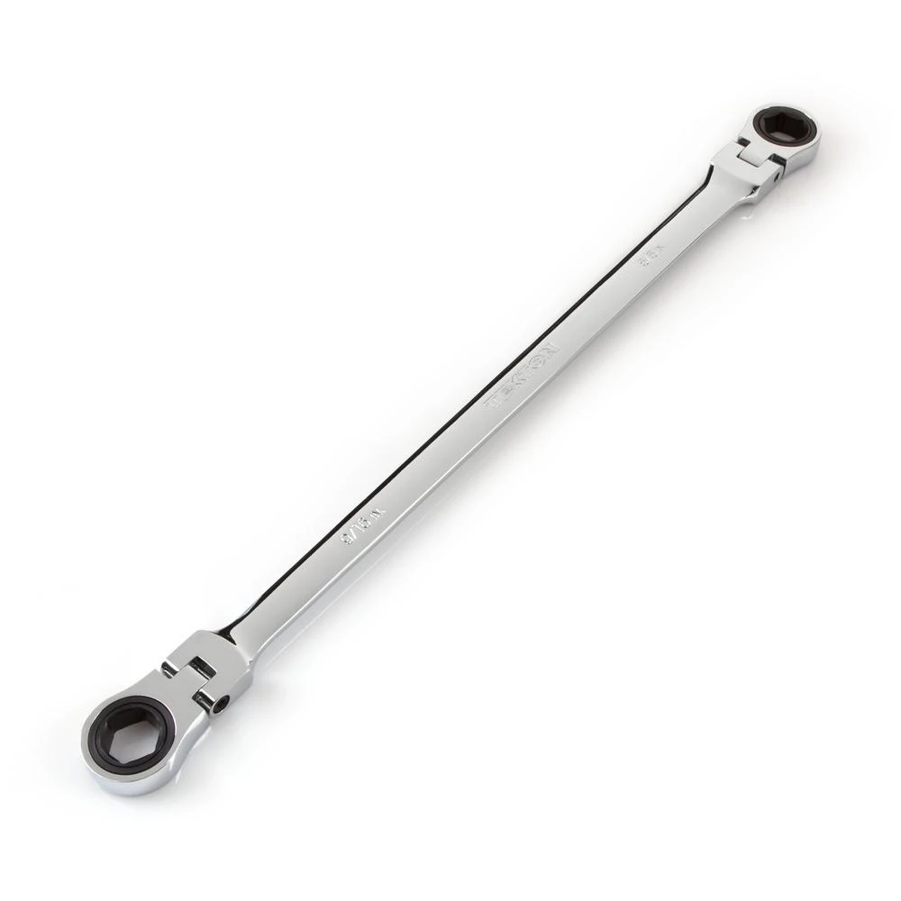 TEKTON 9/16 In. X 5/8 In. Extra Long Flex-Head Ratcheting Box End Wrench 3 TEKTON 9/16 In. X 5/8 In. Extra Long Flex-Head Ratcheting Box End Wrench