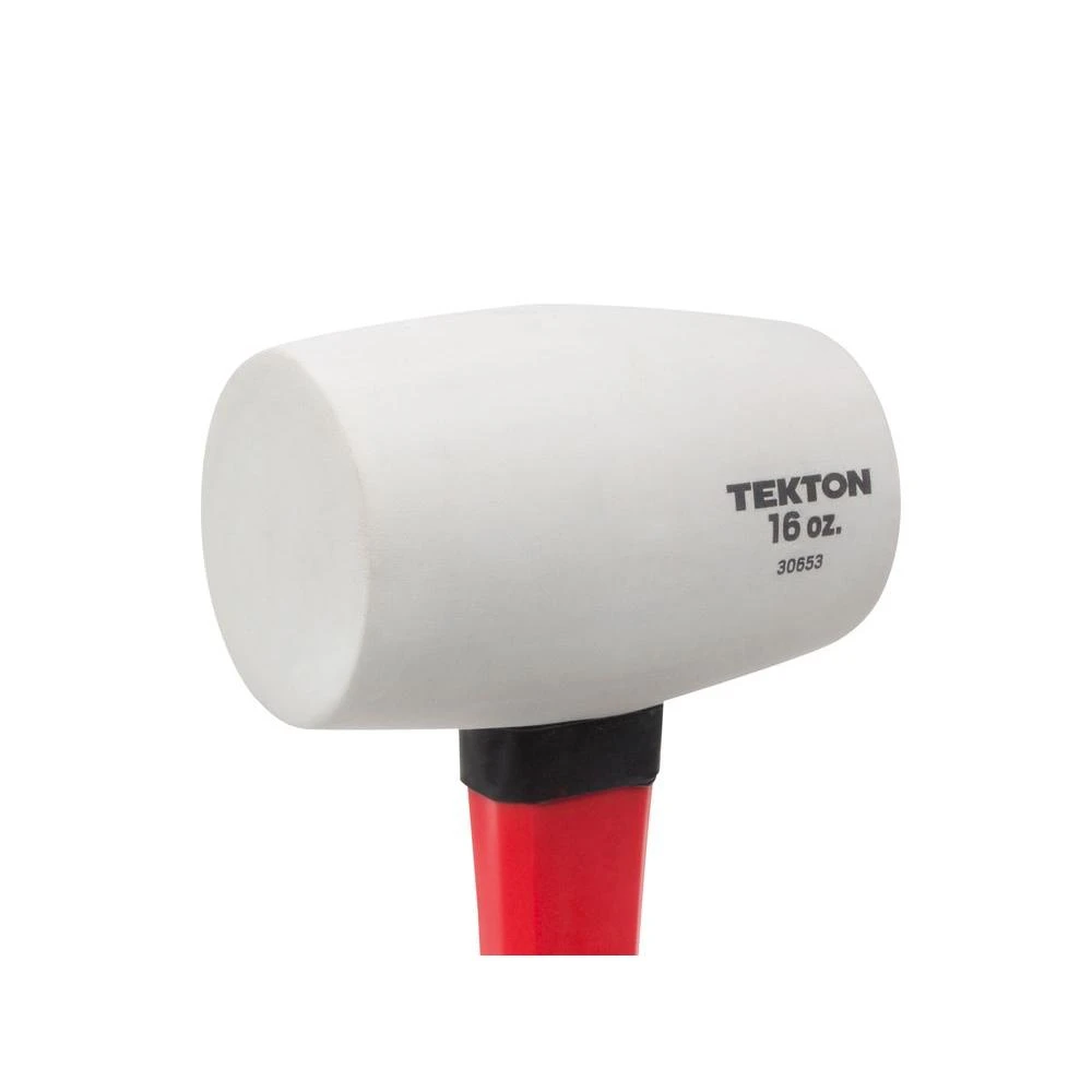 TEKTON 16 Oz. Fiberglass Handle White Rubber Mallet 8 TEKTON 16 Oz. Fiberglass Handle White Rubber Mallet - Image 6